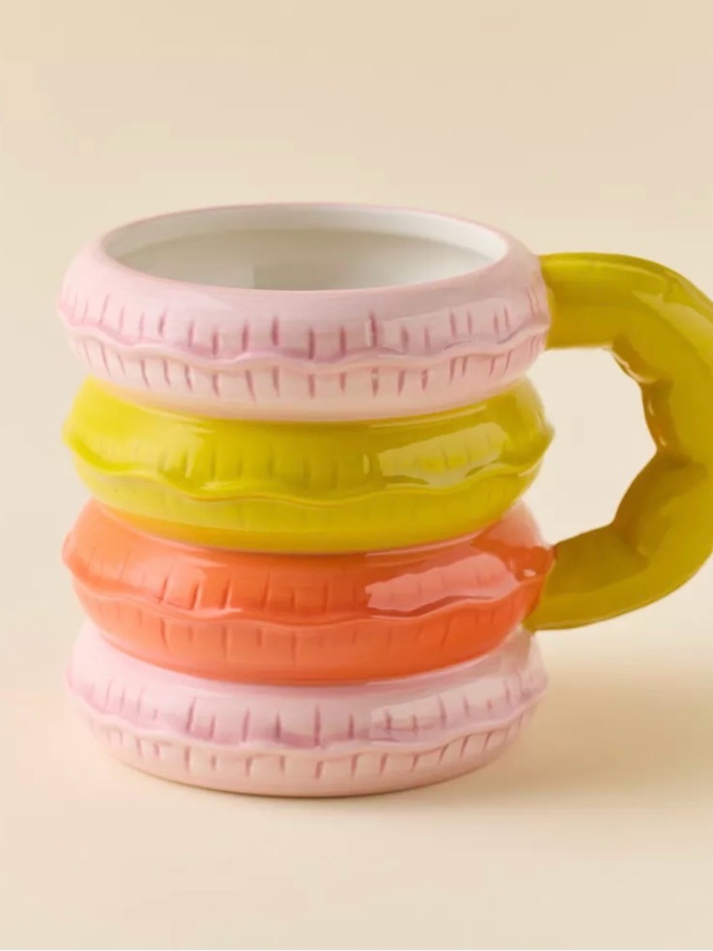 XL Ceramic Coffee Mug Inflatable Pool Design